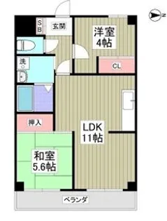 ホワイトパレス大宮【4階】の間取り