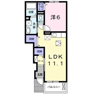 シュウエイヒルズ ウエスト【1階】の間取り