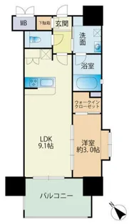 サニークレスト東比恵2【10階】の間取り