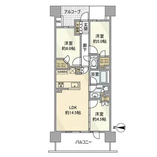 イーストゲートスクエア【12階】の間取り