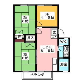 パナハイツウメダ B【1階】の間取り