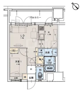 THE RISE八重洲【7階】の間取り