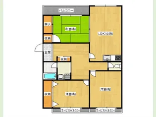 グリーンパレス関町【3階】の間取り