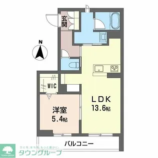 クレインズ 上中居【1階】の間取り