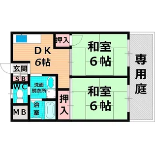 プチハイム薫【1階】の間取り
