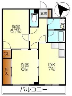 ライブコーポブンカ【2階】の間取り