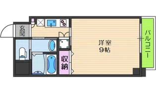 モノトーン難波【2階】の間取り