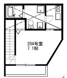 サンティエグラン横浜白楽【2階】の間取り