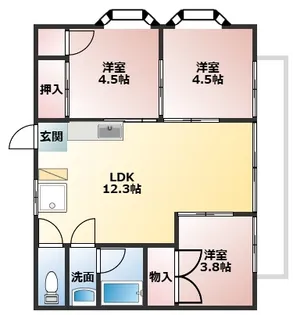 イケダハイツ【1階】の間取り