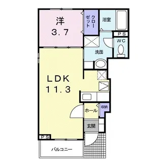 ノーブル【1階】の間取り