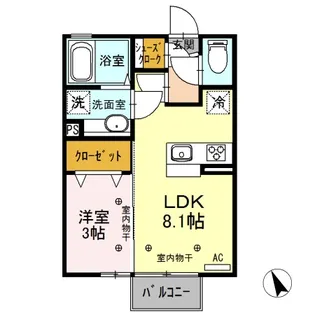パセオ フロレスタ A【2階】の間取り