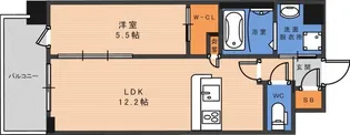 スプランディッド天王寺SOUTH【4階】の間取り