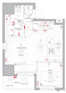 メイクスデザイン入谷II【8階】の間取り