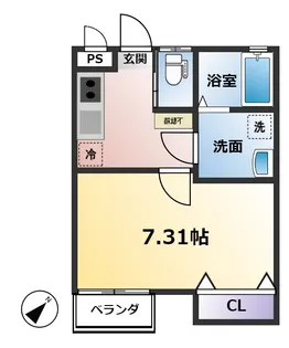 アフェット松戸【1階】の間取り