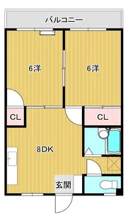 ニューフラワーハイツ【3階】の間取り