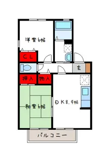 セジュール山の手【1階】の間取り