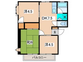 サンシティ鷺沼【1階】の間取り