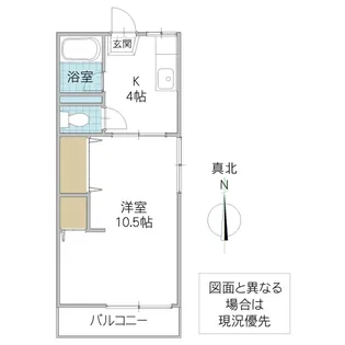 コーポ長山【2階】の間取り