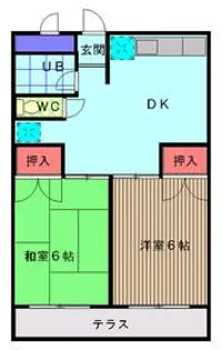ROCKY都賀【1階】の間取り