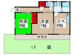 高橋コ-ポ【1階】の間取り