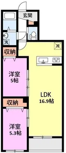 ミリアビタ夏見【2階】の間取り
