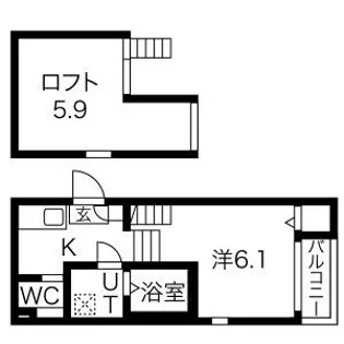 メイプルスクエア 大宮【2階】の間取り