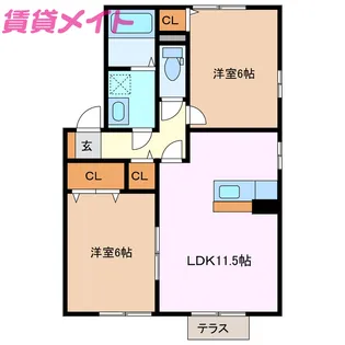 Kiitos B【1階】の間取り