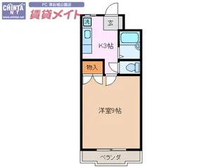 エスポワールマンション【2階】の間取り