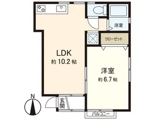 ベルメゾン【2階】の間取り