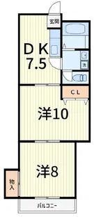 亀有コーポ【3階】の間取り