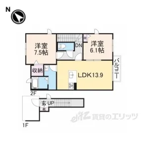 ラフィネメゾン【2階】の間取り