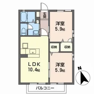 アステール アゴラーI【1階】の間取り