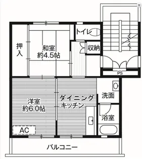 ビレッジハウス紫波2号棟【5階】の間取り