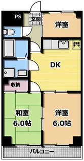 ヒゲナガビル【3階】の間取り