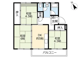 UR知立【5階】の間取り