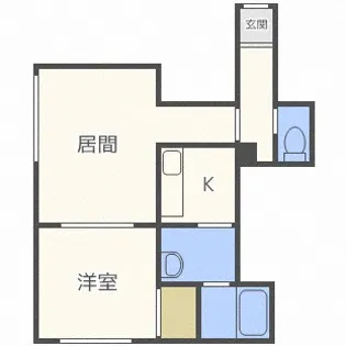 メゾンドゥルイース【1階】の間取り