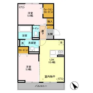 フェアマンドヴィラ【3階】の間取り