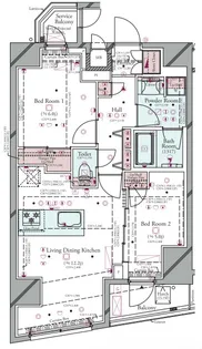 コンシェリア東京 <HIGASHIJUJO RESIDENCE>【12階】の間取り