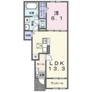 フラン メゾン オーブ【1階】の間取り