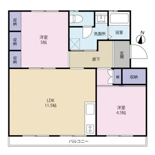 松が谷団地6-4【4階】の間取り