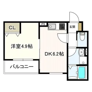 ヴェルメゾン松原東新町【1階】の間取り