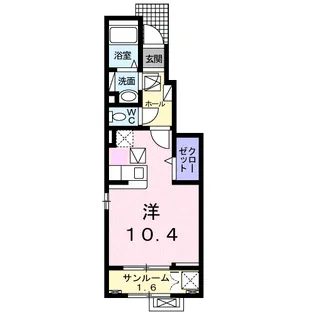 フォンテーヌ・ド・ソレイユ【1階】の間取り