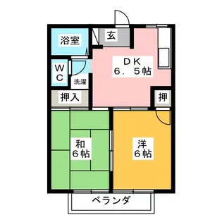 ムツワハイツI【2階】の間取り