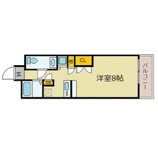 エスリード御堂筋梅田【3階】の間取り