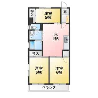 南幸第二KSマンションB棟【3階】の間取り