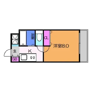 スタツィオーネ中百舌鳥【5階】の間取り