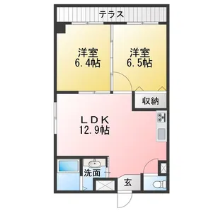 リュシャール【1階】の間取り