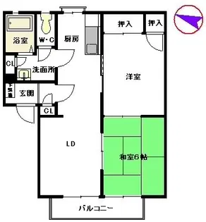 ラルジェント【2階】の間取り