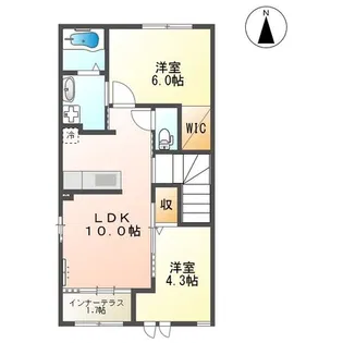ドゥオ【2階】の間取り