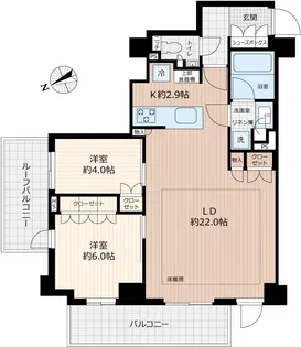 オープンレジデンシア下北沢コート【3階】の間取り